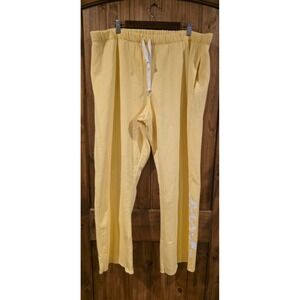 PINK Victoria's Secret Boyfriend Pant Women XXL Yellow New Fleece Sweatpants